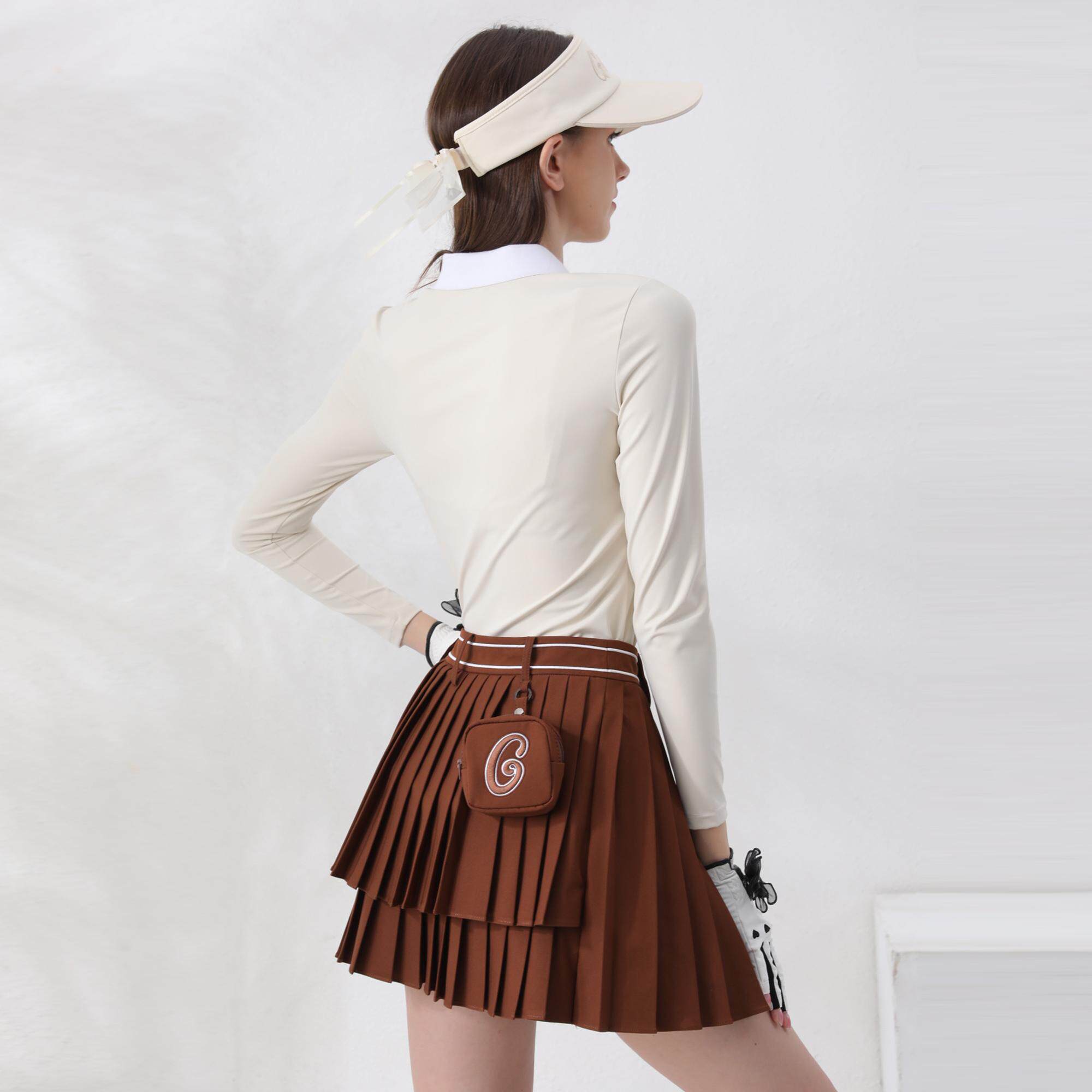 春秋季高尔夫上衣网球女士修身显瘦弹力新款女装裙子套装T恤裤子,淘宝优惠券,粉丝福利购,淘宝优惠卷