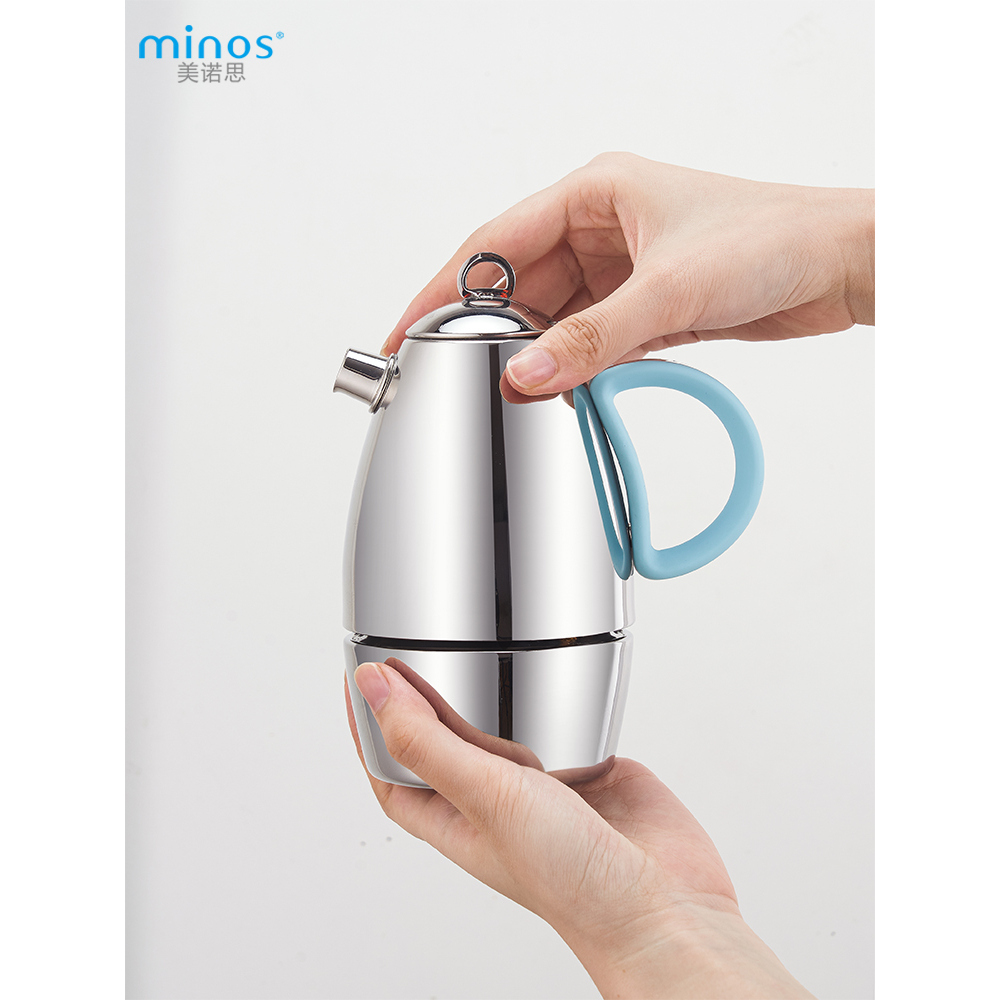 美诺思minos 摩卡壶不锈钢家用咖啡壶便捷意式煮咖啡壶进口排气阀 - 图3