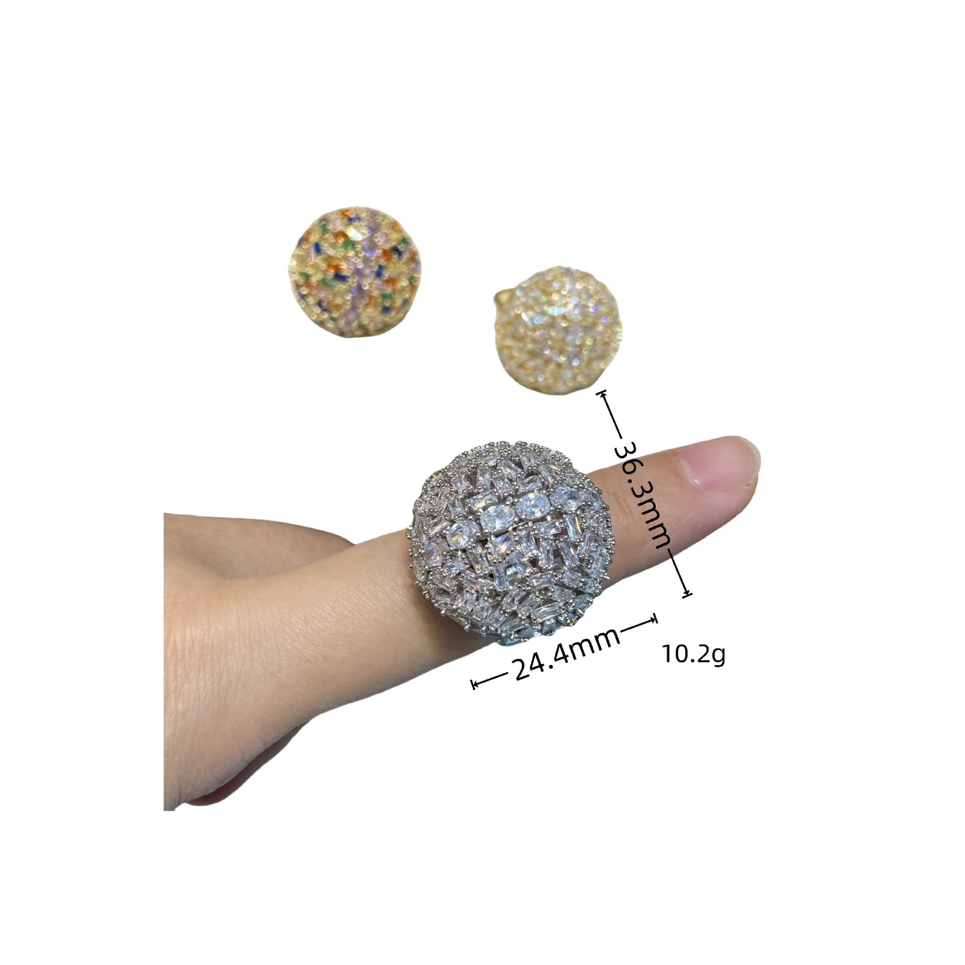 复古感时尚花朵半圆球锆石开口戒女厂家欧美速卖通指,淘宝优惠券,粉丝福利购,淘宝优惠卷