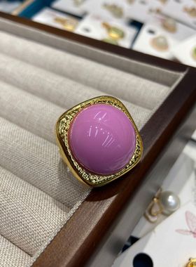 铜小众复古美拉德色戒指/指环