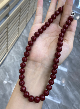 珍珠母贝810MM安可拉红色项链