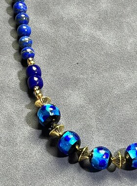 2023vintage人鱼姬渐变蓝色青金