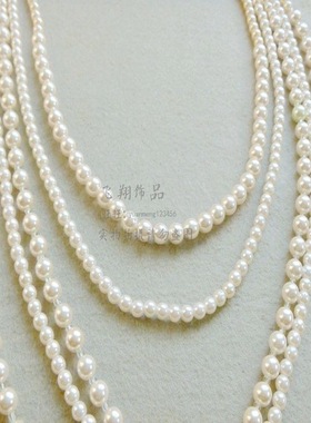 厂家供应欧美外贸简约珍珠项链长