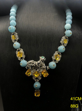 优雅重工设计感密镶满钻豹子精致