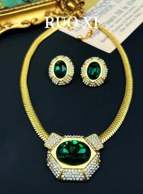 vintage西洋宫廷风达标彩色宝石