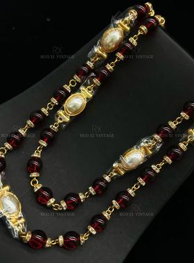 欧美佛罗伦萨珍珠华丽项链vinta