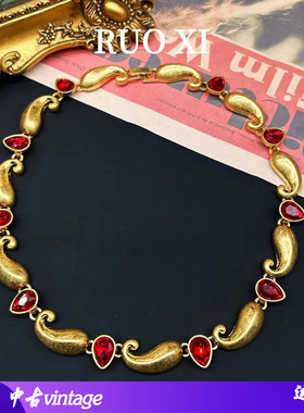 若曦饰品合金中古vintage复项链