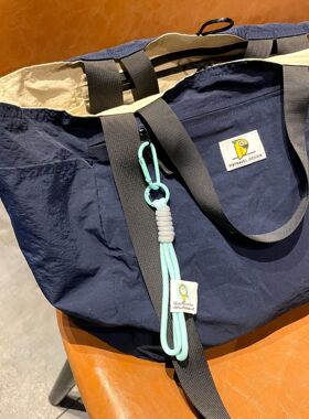 简约风手工编织绳撞色挂绳钥匙扣