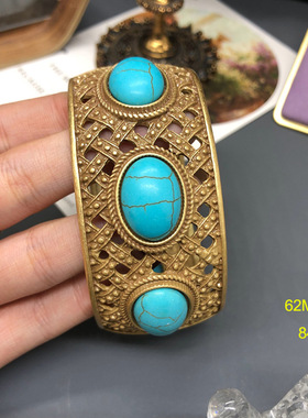 复古宫廷风女潮款手环做旧俄真金