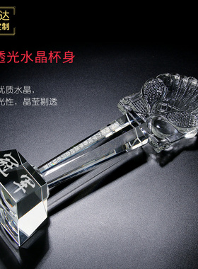 水晶羽毛球奖足球篮球网球乒乓球杯体育运动奖杯比赛定制活动奖牌