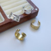 European and American style personalized retro exaggerated C-shaped earrings and rings