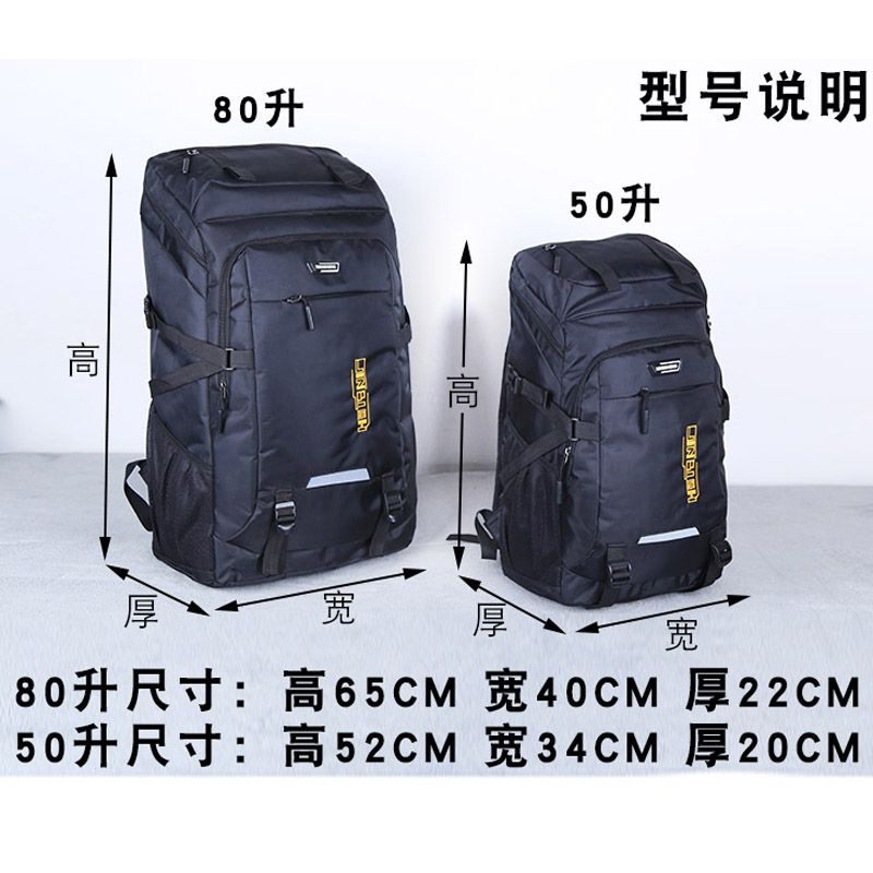 新款超大容量双肩包男女户外登山包大背包旅行行李包80升旅游大包 - 图1