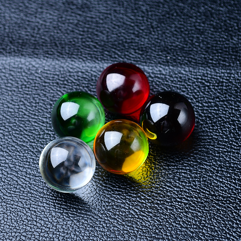 五行五色水晶球红黄黑绿白球五色石k9玻璃球办公开业乔迁居家装饰 - 图2
