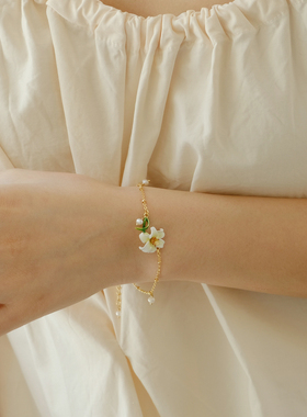 百合花手链女ins小众设计高级感