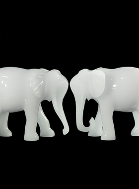 招财大象1对 吸财风水象吉祥如意象玄关乔迁办公室送朋友