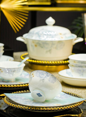 送亲朋乔迁暖房礼物高档骨瓷餐具