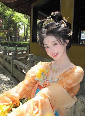 【蜜桃仙子】小唐公主仙桃唐风古装发髻全套头饰仙气日常造型盘发