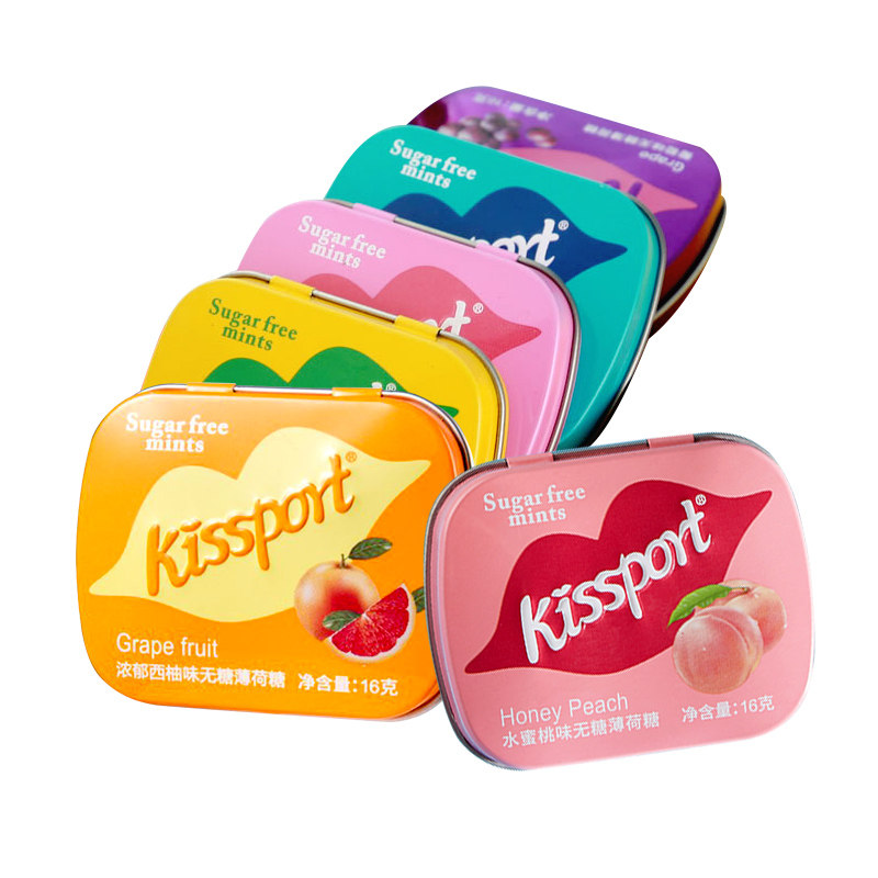 kissport无糖薄荷糖接吻糖百香果 号召力食品糖果