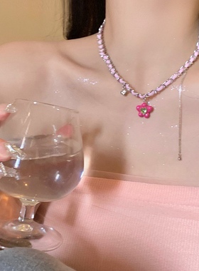 项链可爱配饰锁骨链女