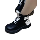 Martens, низкие модные короткие сапоги для отдыха в английском стиле, ботинки на платформе, коллекция 2022, мягкая подошва, в британском стиле