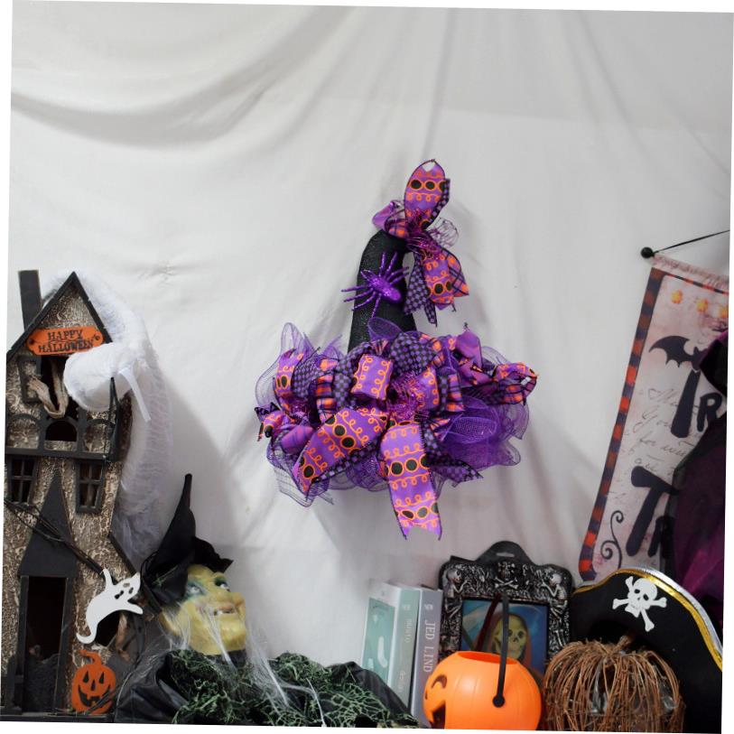 New Halloween Garnish Door Hanging Decoration Ghost  Purple - 图0