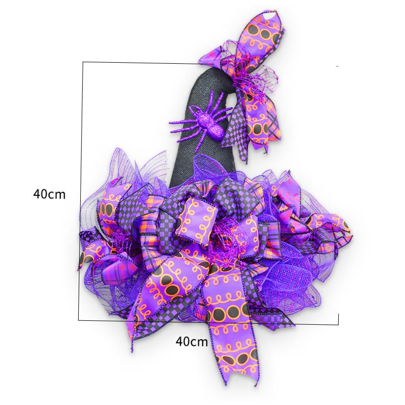 New Halloween Garnish Door Hanging Decoration Ghost  Purple - 图1