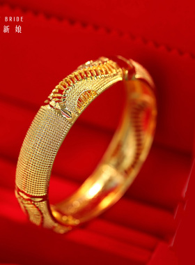 中式金色高级奢华新娘秀禾手镯