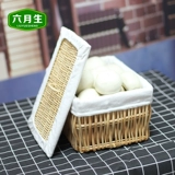 Прямоугольная корзина для булочки на пару с виноградной складкой с корзиной для корзины с корзиной для хранения, дом для дома