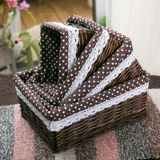 六月生 Настольная плетеная прямоугольная индивидуальная корзина для хранения