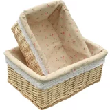 六月生 Настольная плетеная прямоугольная индивидуальная корзина для хранения