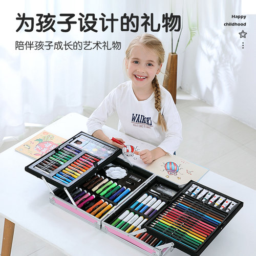 凯蒂卡乐儿童画画套装绘画工具小学生水彩笔全套礼盒美术用品专用 - 图3