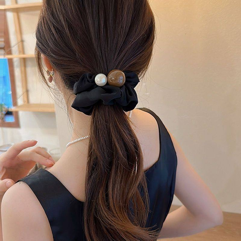 缎面珠珠大肠发圈女扎头发皮筋低马尾丸子头发绳2025新款头绳头饰,淘宝优惠券,粉丝福利购,淘宝优惠卷