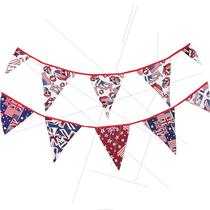 Source Large Canvas American Starry Banner Beiqi Flag Background Triangle Banner Festival Decoration Photo Size