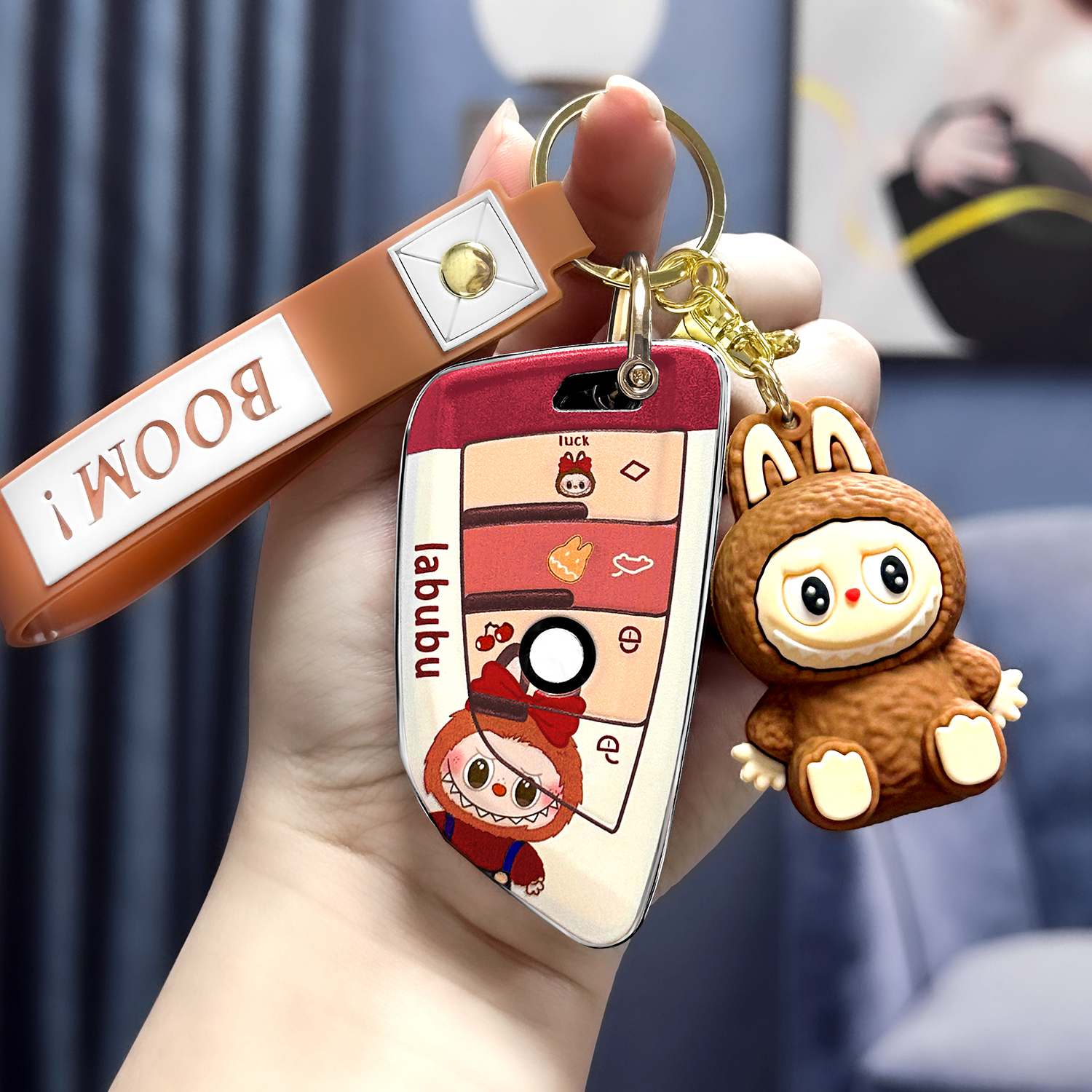 骐骋宝马钥匙套适用x3x5x1三系五系刀锋530全i3包325li女拉布布壳 - 图0