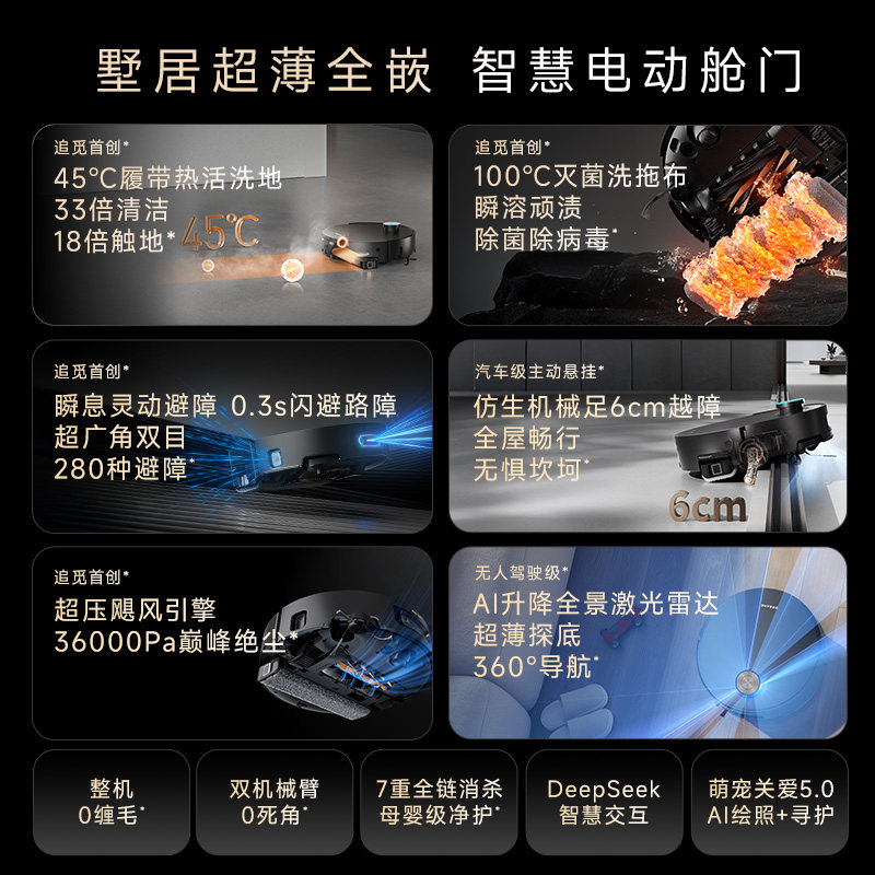 【张凌赫同款】追觅X50Pro履带版活水洗地扫地机器人扫吸拖全自动