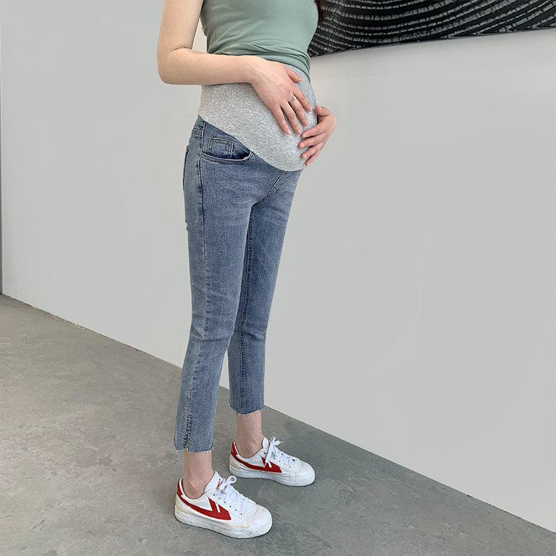 春季外穿潮妈小直筒孕妇孕妇裤子 夏娜莎孕妇直筒裤