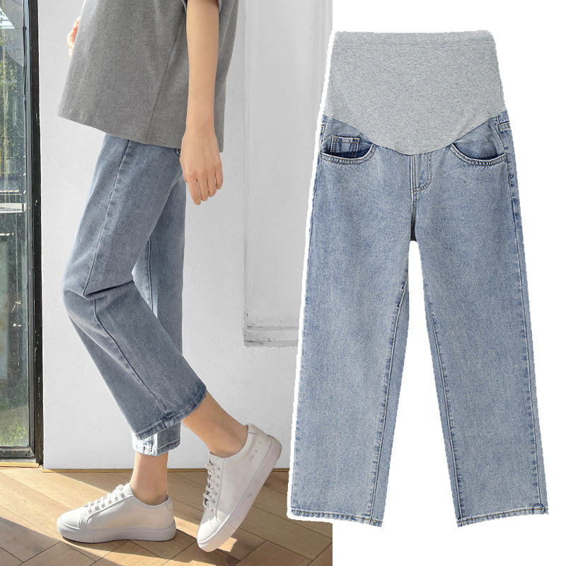 孕妇直筒春秋款外穿潮妈孕妇裤子 夏娜莎孕妇直筒裤