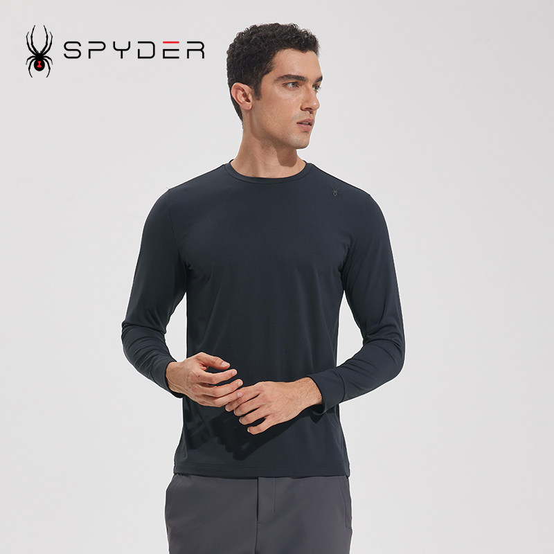 SPYDER新品男子TRAINING秋冬弹力修身T恤长袖保暖内搭23MF425M,淘宝优惠券,粉丝福利购,淘宝优惠卷