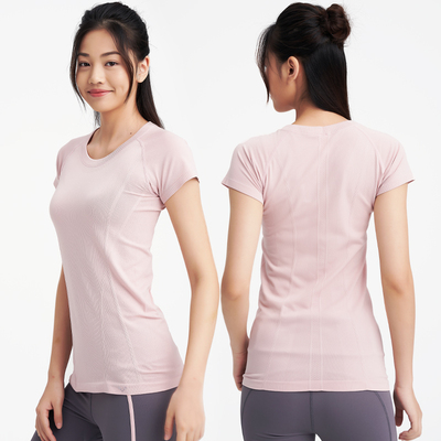 Zi紫由孕妇短袖T恤瑜伽运动孕期无缝抗菌干爽吸汗透气遮肚孕妇装