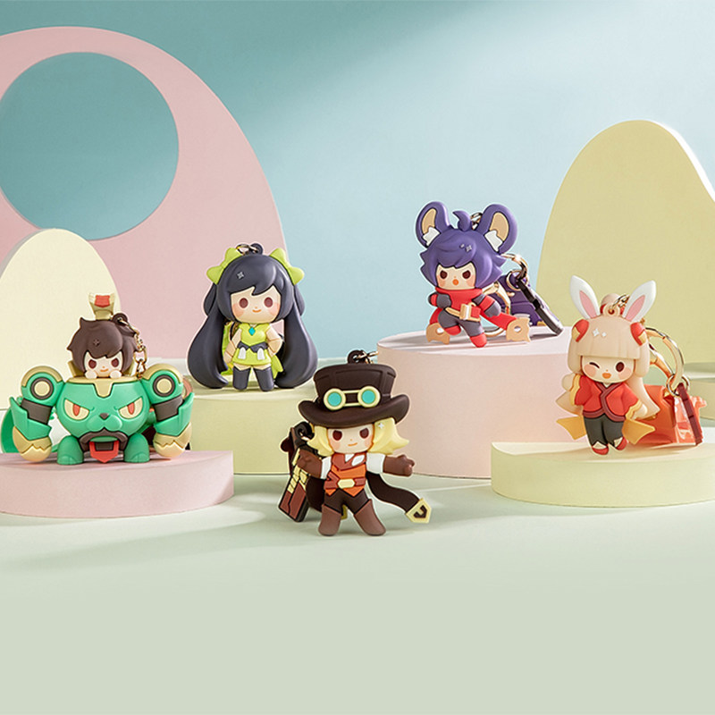 王者荣耀挂件王者荣耀英雄小乔鲁班庄周蔡文姬大乔妲己软胶金属钥匙扣滴胶挂件