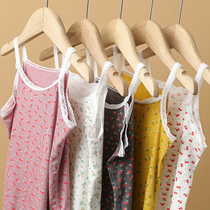 Summer Lace Lace Girl Harnesses Vest Modale Children Thin girls in girls sleeveless and wearing undershirt