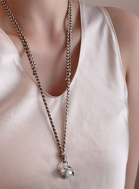 满足鸟编织红绳长项链小众高级感