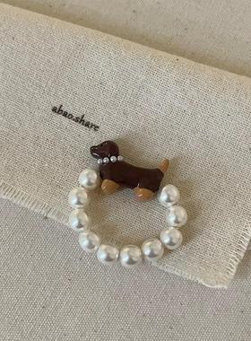 原创UNEUMIN戒指饰品珍珠可爱