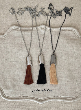 车静媛博主同款毛刷流苏吊坠长款