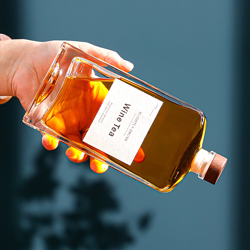 Shushen household wine bottle highly transparent minimalist style glass bottle