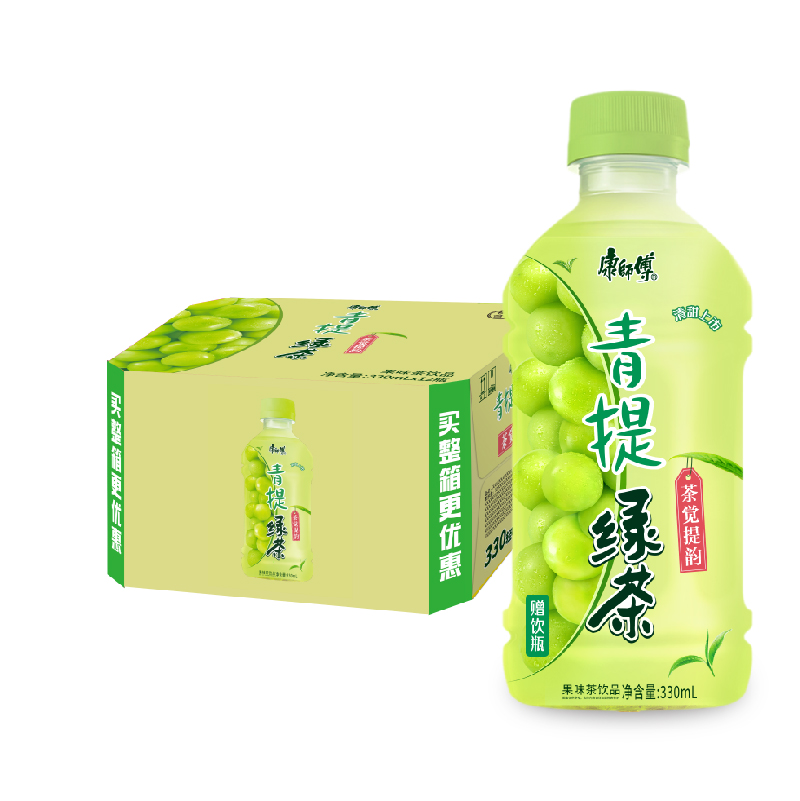 新品上市 康师傅青提绿茶330ml*12小瓶囤货茶饮料饮品批发预售