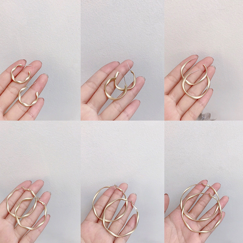 S925银针耳环女莫比乌斯潮网红个性气质圆圈夸张欧美耳钉显瘦耳圈,淘宝优惠券,粉丝福利购,淘宝优惠卷