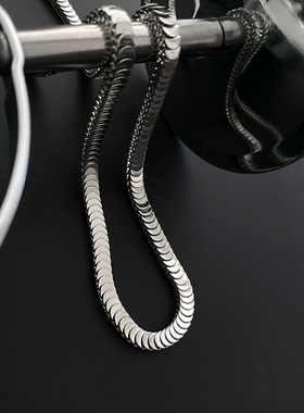 龙鳞鳞片链钛钢项链网红饰品女轻奢百搭简约锁骨链时尚配饰