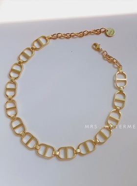 猪鼻子choker欧美夸张短款脖颈链