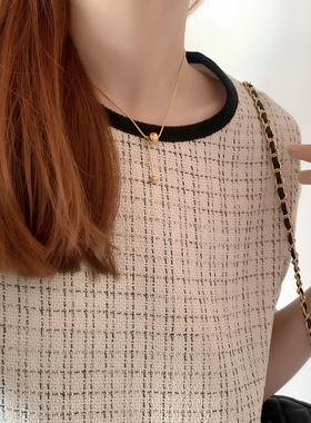 小众感锁骨链项链女轻奢钛钢